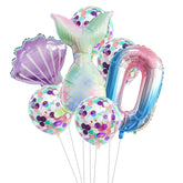 Mermaid Number Balloons